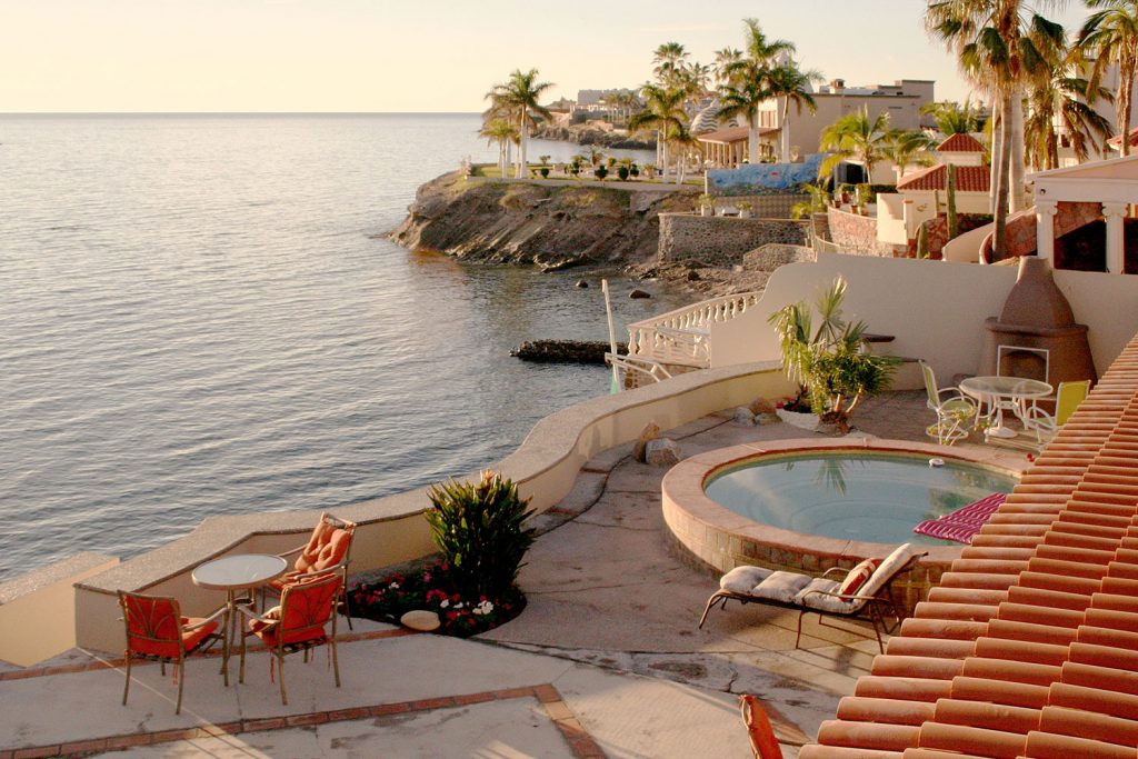 A resort near the water