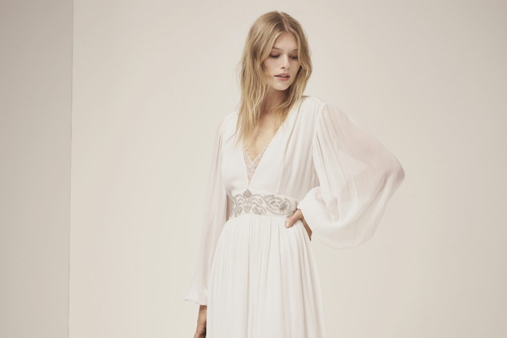 A woman wearing a dress